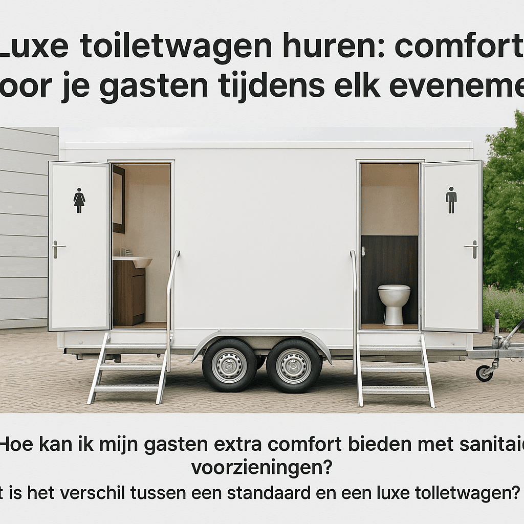Luxe toiletwagen met aparte dames- en herentoiletten voor evenementen